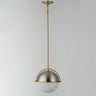 Maxim Lighting Duke 12" Pendant Satin Nickel/Satin Brass
