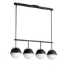 Maxim Lighting Duke 4-Light Linear Pendant Black/Weathered Brass