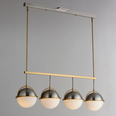Maxim Lighting Duke 4-Light Linear Pendant Satin Nickel/Satin Brass