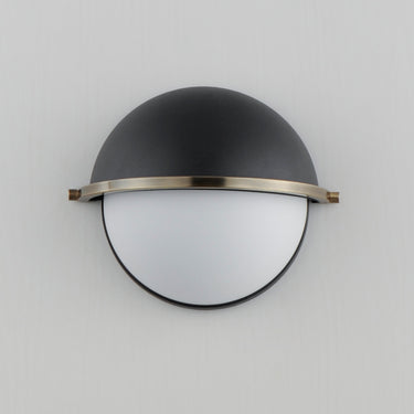 Maxim Lighting Duke Half Sconce Black/Weathered Brass