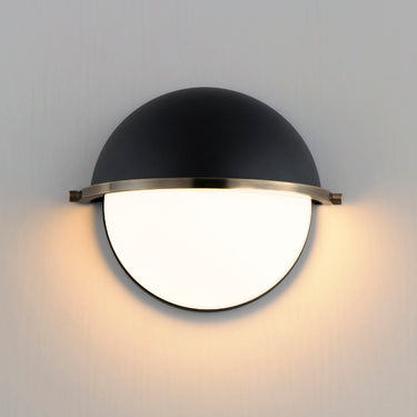 Maxim Lighting Duke Half Sconce Black/Weathered Brass