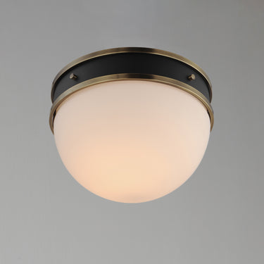 Maxim Lighting Duke Flush Mount Black/Weathered Brass