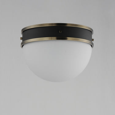 Maxim Lighting Duke Flush Mount Black/Weathered Brass
