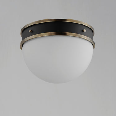 Maxim Lighting Duke Flush Mount Black/Weathered Brass