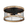 Maxim Lighting Homestead 15" Semi Flush Mount Driftwood/Black