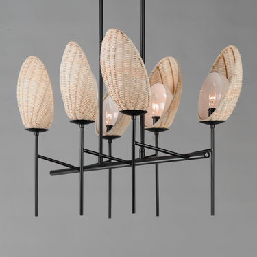 Maxim Lighting Maldives 6-Light Linear Chandelier Black