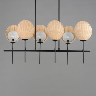 Maxim Lighting Maldives 6-Light Linear Chandelier Black