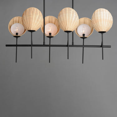 Maxim Lighting Maldives 6-Light Linear Chandelier Black