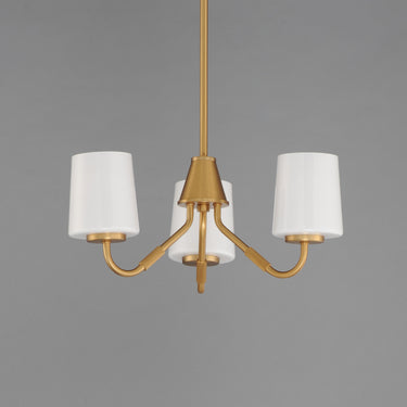 Maxim Lighting Durham 3-Light Chandelier Natural Aged Brass