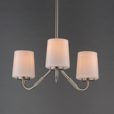 Maxim Lighting Durham 3-Light Chandelier Satin Nickel