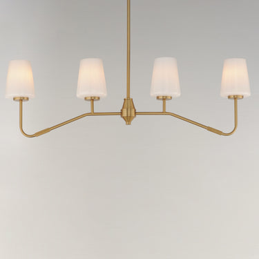 Maxim Lighting Durham 4-Light Linear Chandelier Natural Aged Brass