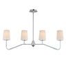 Maxim Lighting Durham 4-Light Linear Chandelier Polished Chrome
