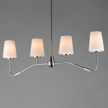 Maxim Lighting Durham 4-Light Linear Chandelier Polished Chrome