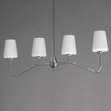 Maxim Lighting Durham 4-Light Linear Chandelier Polished Chrome