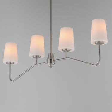 Maxim Lighting Durham 4-Light Linear Chandelier Satin Nickel