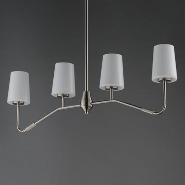 Maxim Lighting Durham 4-Light Linear Chandelier Satin Nickel
