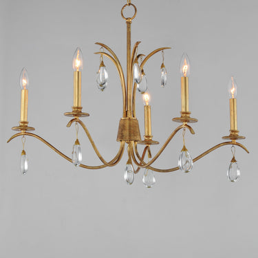 Maxim Lighting Eden 5-Light Chandelier Charcoal Gold Leaf