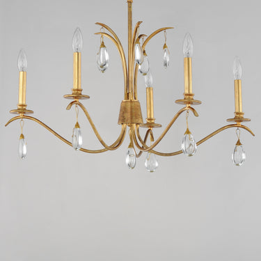 Maxim Lighting Eden 5-Light Chandelier Charcoal Gold Leaf
