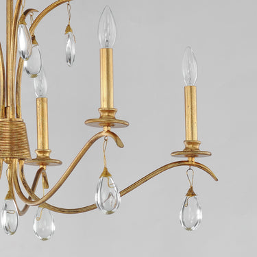 Maxim Lighting Eden 5-Light Chandelier Charcoal Gold Leaf
