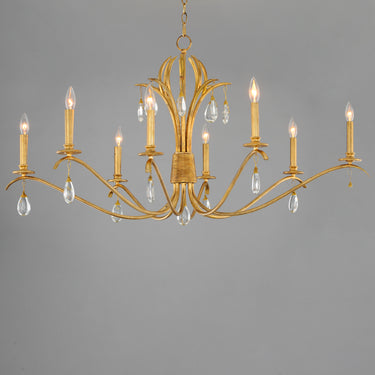 Maxim Lighting Eden 8-Light Chandelier Charcoal Gold Leaf