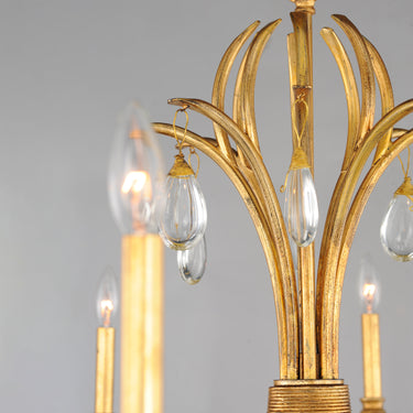 Maxim Lighting Eden 8-Light Chandelier Charcoal Gold Leaf