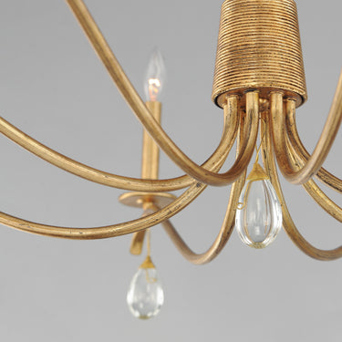 Maxim Lighting Eden 8-Light Chandelier Charcoal Gold Leaf