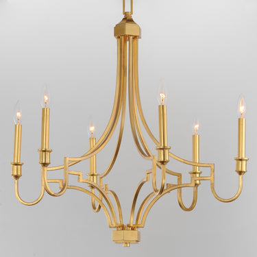Maxim Lighting Normandy 6-Light Chandelier Gold Leaf
