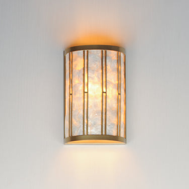 Maxim Lighting Miramar Wall Sconce Capiz/Natural Aged Brass