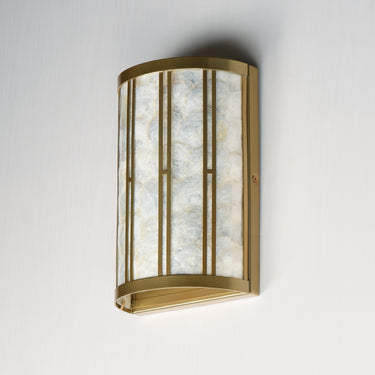 Maxim Lighting Miramar Wall Sconce Capiz/Natural Aged Brass