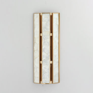 Maxim Lighting Miramar 2-Light Wall Sconce Capiz/Natural Aged Brass