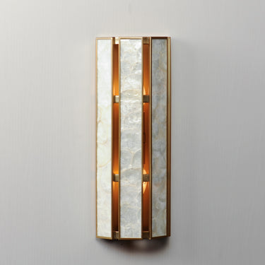 Maxim Lighting Miramar 2-Light Wall Sconce Capiz/Natural Aged Brass