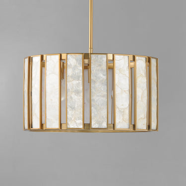 Maxim Lighting Miramar 3-Light Pendant Capiz/Natural Aged Brass