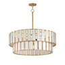 Maxim Lighting Miramar 6-Light Chandlelier Capiz/Natural Aged Brass