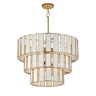 Maxim Lighting Miramar 7-Light Chandelier Capiz/Natural Aged Brass
