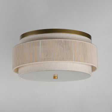 Maxim Lighting Seacliff 2-Light Flush Mount Natural Aged Brass