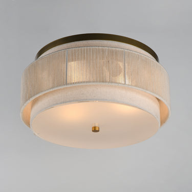 Maxim Lighting Seacliff 2-Light Flush Mount Natural Aged Brass
