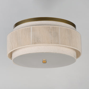 Maxim Lighting Seacliff 2-Light Flush Mount Natural Aged Brass
