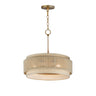 Maxim Lighting Seacliff 20" 3-Light Pendant Natural Aged Brass