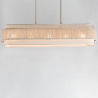 Maxim Lighting Seacliff 5-Light Linear Chandelier Natural Aged Brass