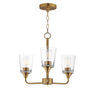 Maxim Lighting Hudson 3-Light Chandelier Natural Aged Brass