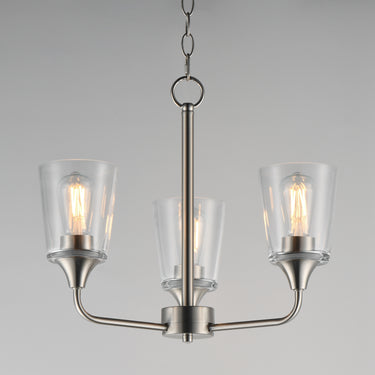 Maxim Lighting Hudson 3-Light Chandelier Satin Nickel