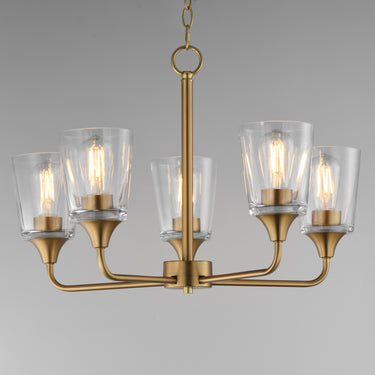 Maxim Lighting Hudson 5-Light Chandelier Natural Aged Brass