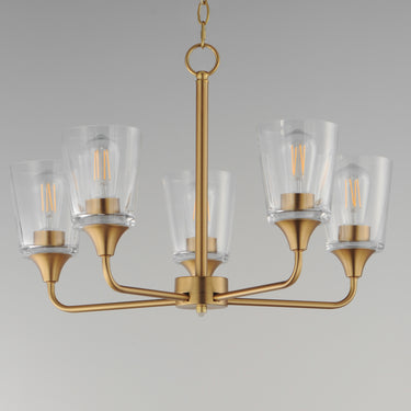 Maxim Lighting Hudson 5-Light Chandelier Natural Aged Brass