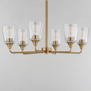 Maxim Lighting Hudson 6-Light Chandelier Natural Aged Brass