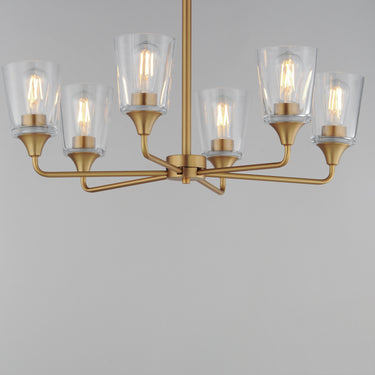 Maxim Lighting Hudson 6-Light Chandelier Natural Aged Brass