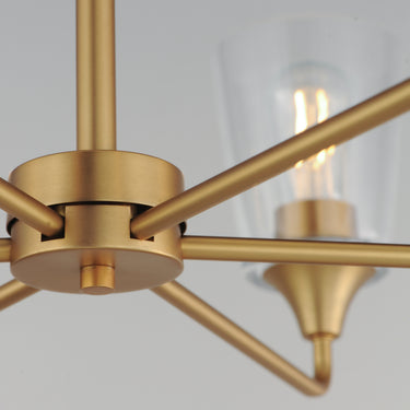 Maxim Lighting Hudson 6-Light Chandelier Natural Aged Brass