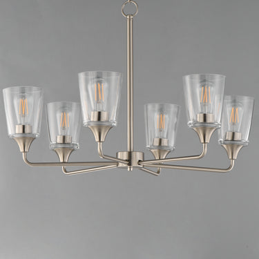 Maxim Lighting Hudson 6-Light Chandelier Satin Nickel