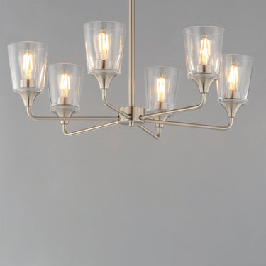 Maxim Lighting Hudson 6-Light Chandelier Satin Nickel
