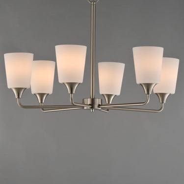 Maxim Lighting Hudson 6-Light Chandelier Satin Nickel