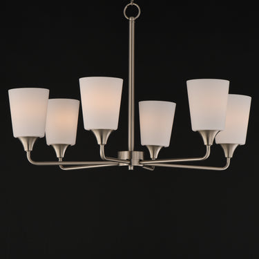 Maxim Lighting Hudson 6-Light Chandelier Satin Nickel